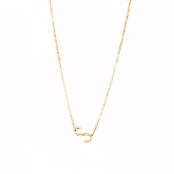 STERLING/GOLD FILLED SMALL INITIAL NECKLACE