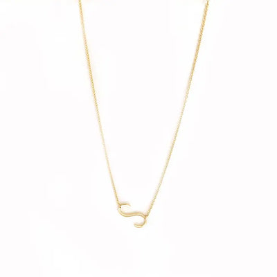 STERLING/GOLD FILLED SMALL INITIAL NECKLACE