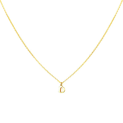 GOLD PLATED BLOCK LETTER INITIAL NECKLACE