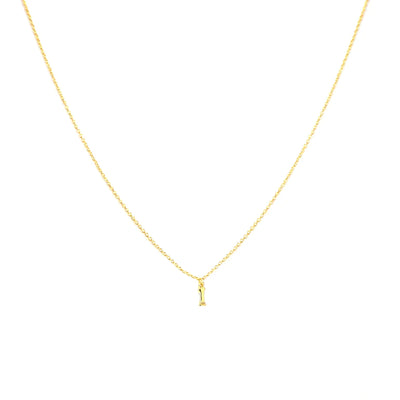 GOLD PLATED BLOCK LETTER INITIAL NECKLACE