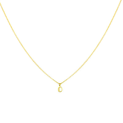 GOLD PLATED BLOCK LETTER INITIAL NECKLACE