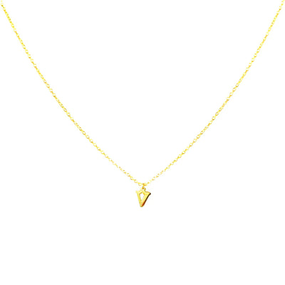 GOLD PLATED BLOCK LETTER INITIAL NECKLACE