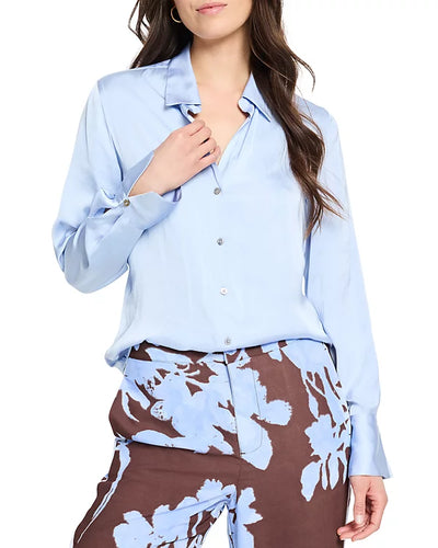 NIC + ZOE GLOSSY CRINKLE SHIRT