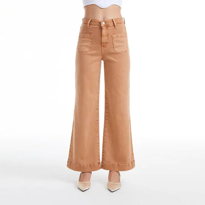 BAYEAS WIDE LEG TWILL PANTS