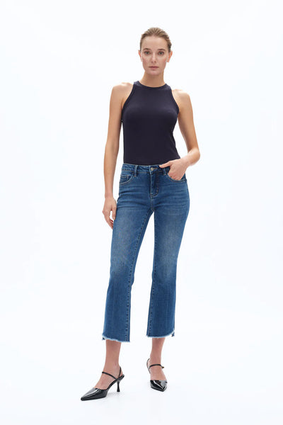 BAYEAS MID-RISE CROPPED BOOTCUT