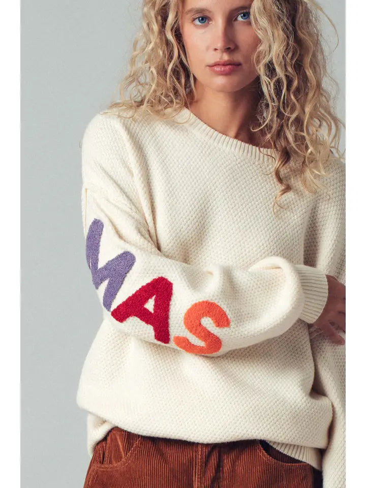 URBAN DAIZY MERRY CHRISTMAS KNIT SWEATER