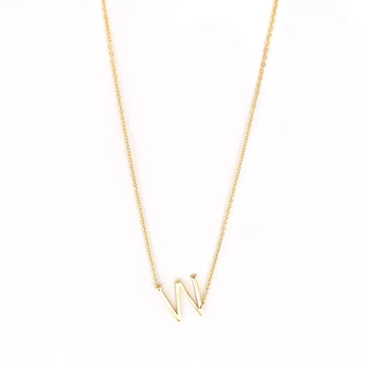 STERLING/GOLD FILLED SMALL INITIAL NECKLACE