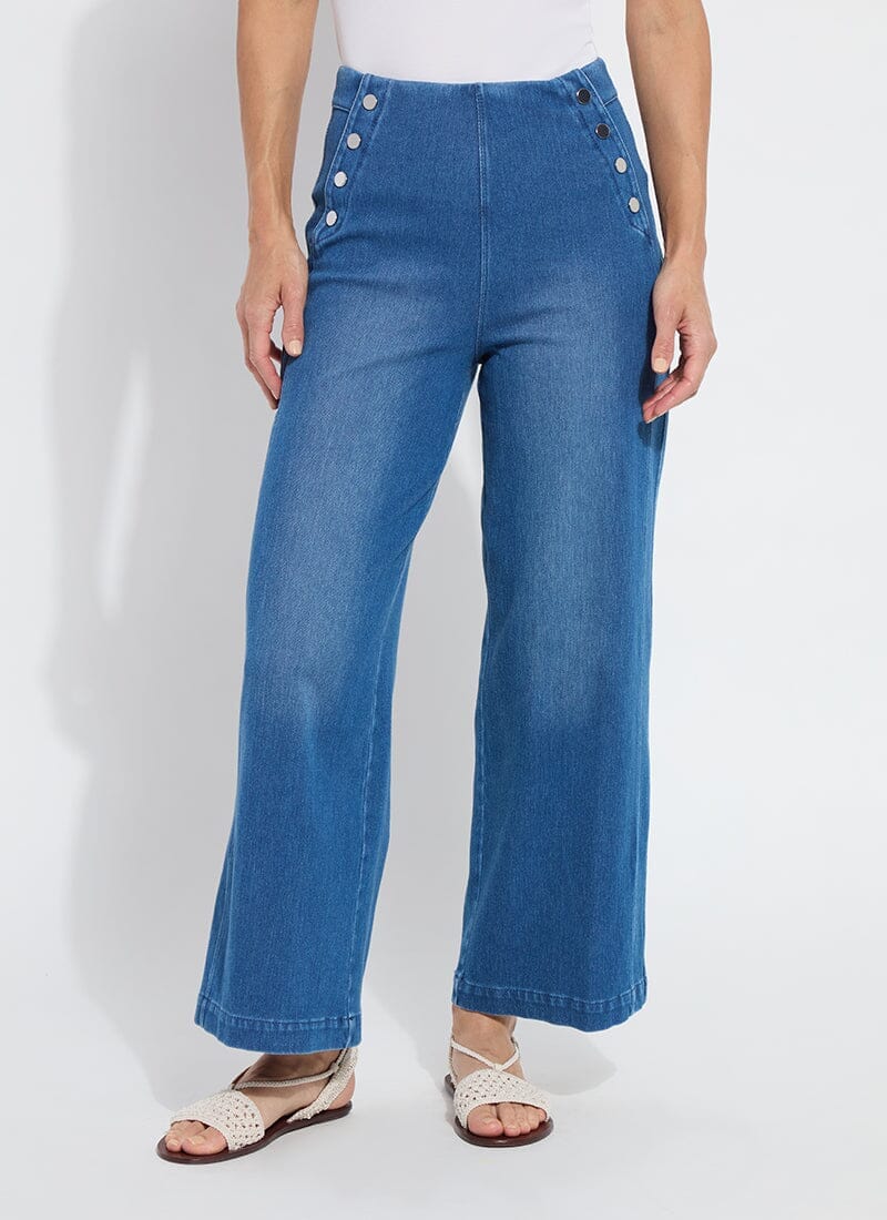 LYSSE SAILOR H/R WIDE LEG DENIM
