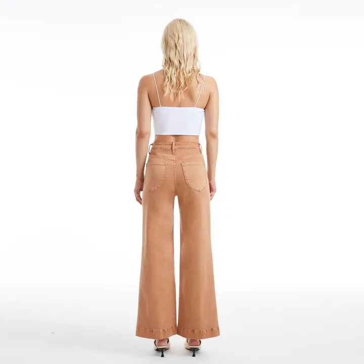 BAYEAS WIDE LEG TWILL PANTS