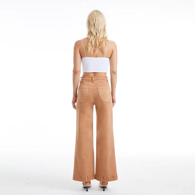 BAYEAS WIDE LEG TWILL PANTS