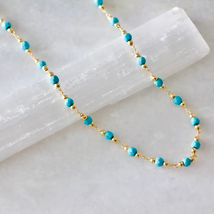 MESA BLUE TURQUOISE CHOKER NECKLACE