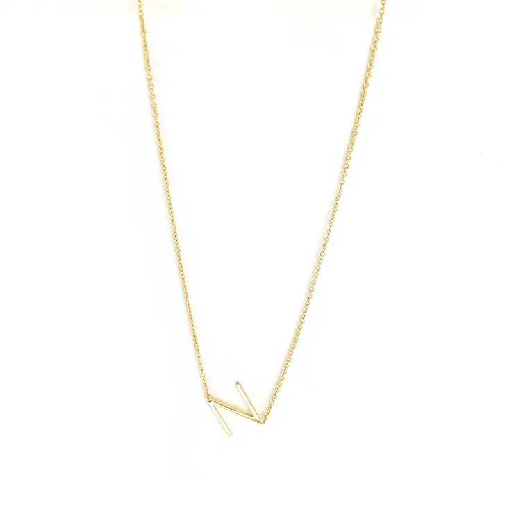 STERLING/GOLD FILLED SMALL INITIAL NECKLACE