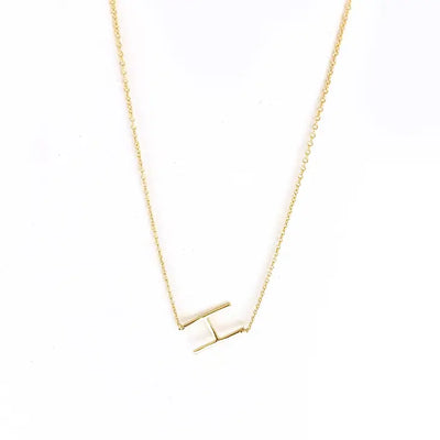 STERLING/GOLD FILLED SMALL INITIAL NECKLACE