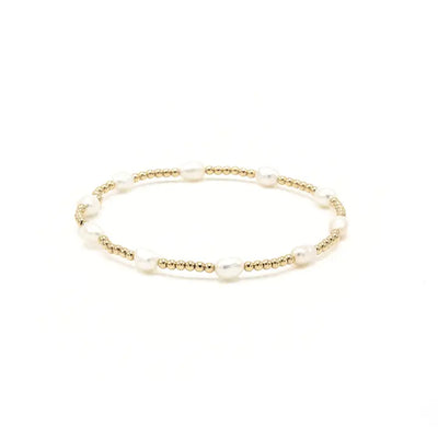 ERIN GRAY PETITE PATTERNED RICE PEARL BRACELET