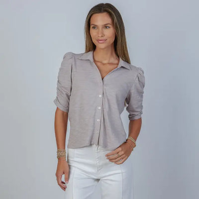 ERIN GRAY GRACE BUTTON UP TOP