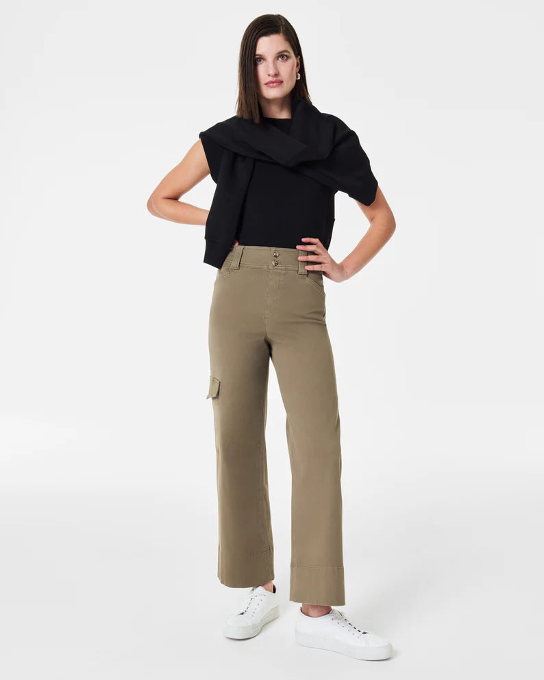 STRETCH TWILL CROPPED TROUSER