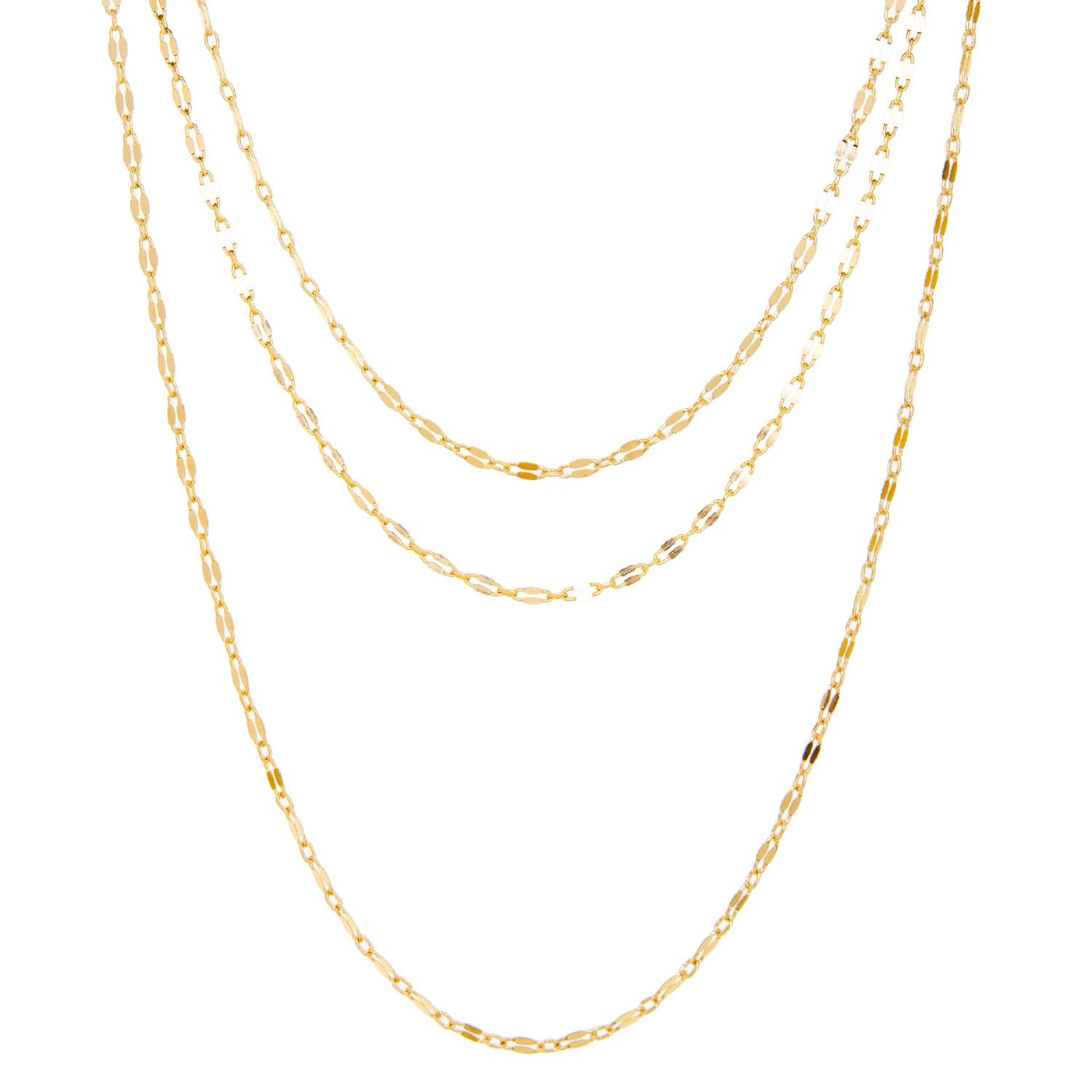MARLYN SCHIFF LAYERED CHAIN NECKLACE