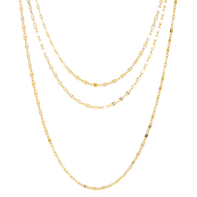 MARLYN SCHIFF LAYERED CHAIN NECKLACE