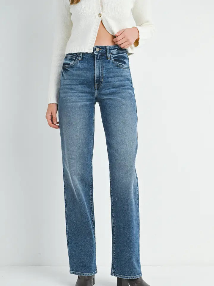 JUST BLACK DENIM LONGER LENGTH STRAIGHT