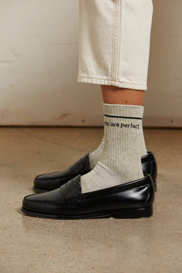PERFECT WHITE TEE - YOU ARE PERFECT SOCKS