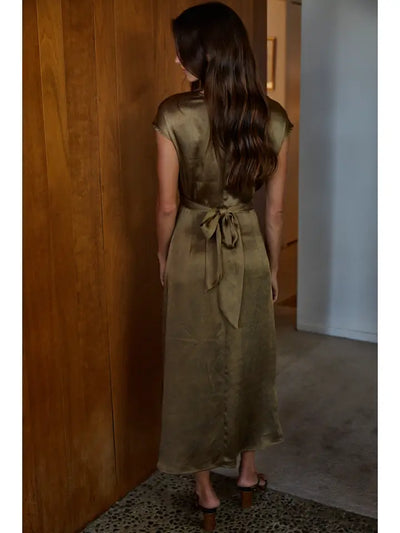 BY TOGETHER SATIN MAXI DRESS