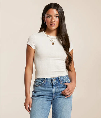 FREE PEOPLE WAIT A MINUTE BABY TEE