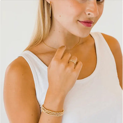 ERIN GRAY KARMA 4MM 6.5" 14K WATERPROOF BRACELET