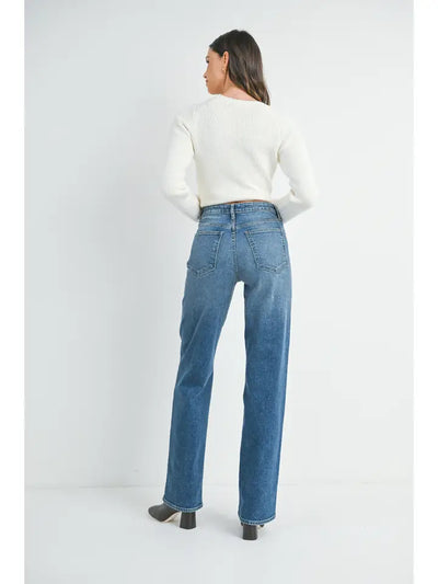 JUST BLACK DENIM LONGER LENGTH STRAIGHT