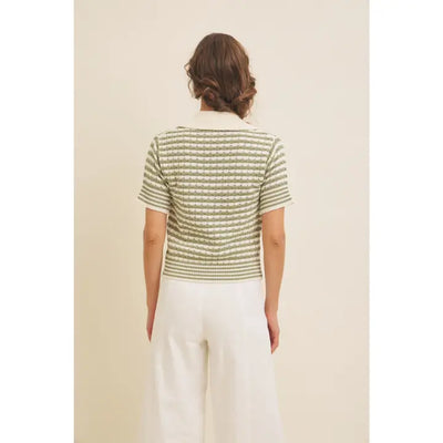 IN FEBRUARY STRIPE SWEATER TOP