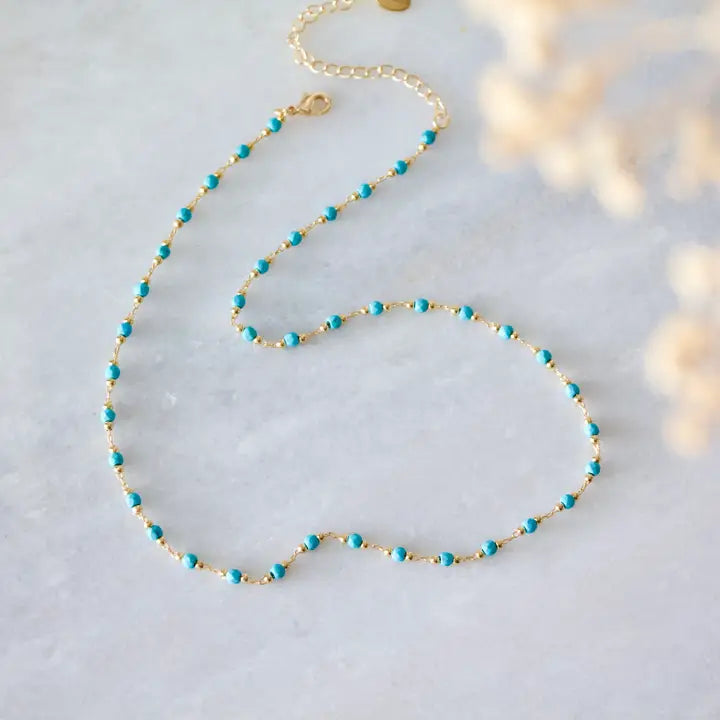 MESA BLUE TURQUOISE CHOKER NECKLACE
