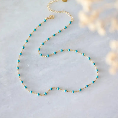 MESA BLUE TURQUOISE CHOKER NECKLACE