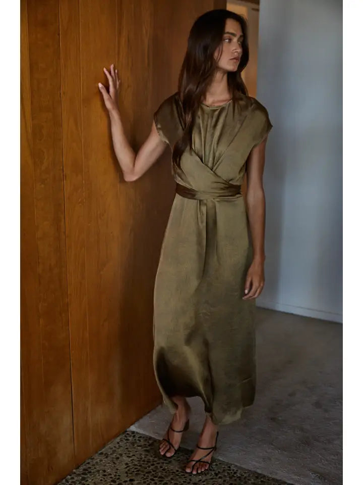 by together maxi dress BY TOGETHER SATIN MAXI DRESS L