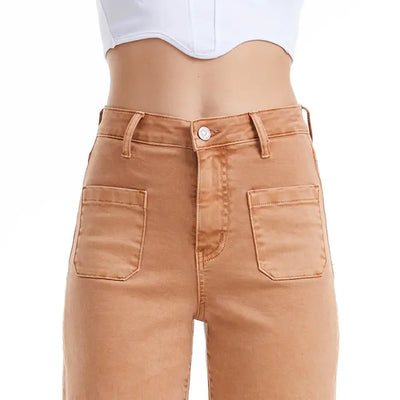 BAYEAS WIDE LEG TWILL PANTS