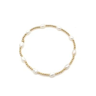ERIN GRAY PETITE PATTERNED RICE PEARL BRACELET