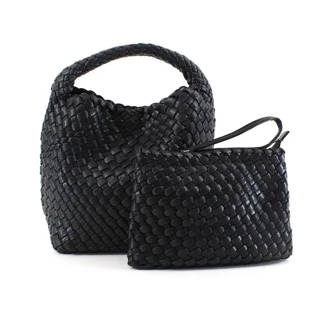 PRETTY PERSUASIONS MEDIUM WOVEN HOBO BAG