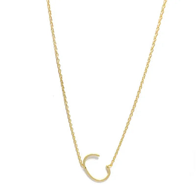 STERLING/GOLD FILLED SMALL INITIAL NECKLACE