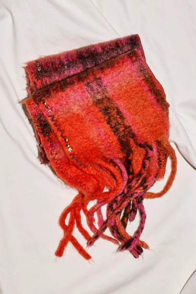 FREE PEOPLE HIGHLAND PLAID SKINNY SCARF