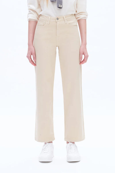 BAYEAS HIGH RISE WIDE LEG TWILL PANTS
