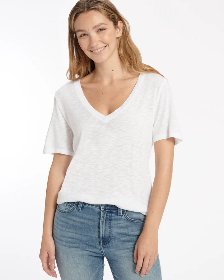EVERLY SLUB V-NECK TEE