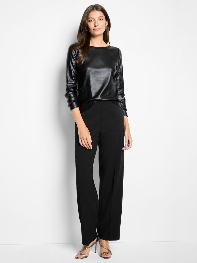 NIC + ZOE GLAZED BOAT NECK TEE