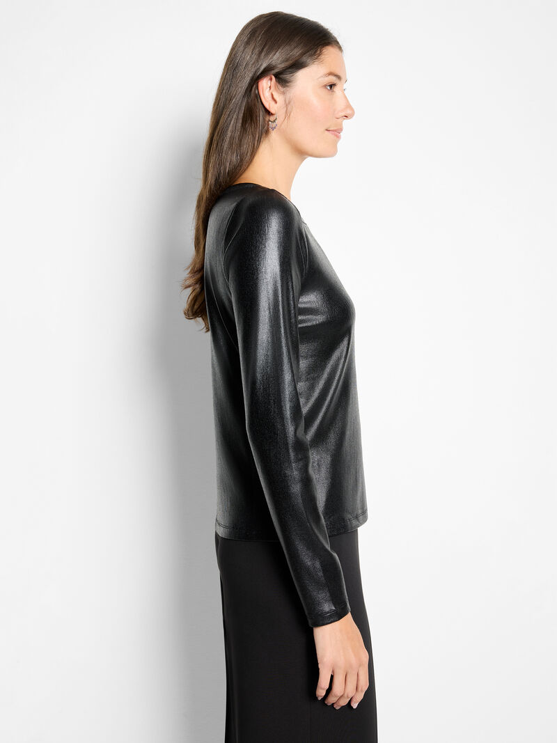 NIC + ZOE GLAZED BOAT NECK TEE