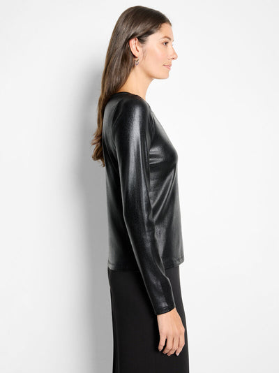 NIC + ZOE GLAZED BOAT NECK TEE