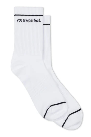 PERFECT WHITE TEE - YOU ARE PERFECT SOCKS