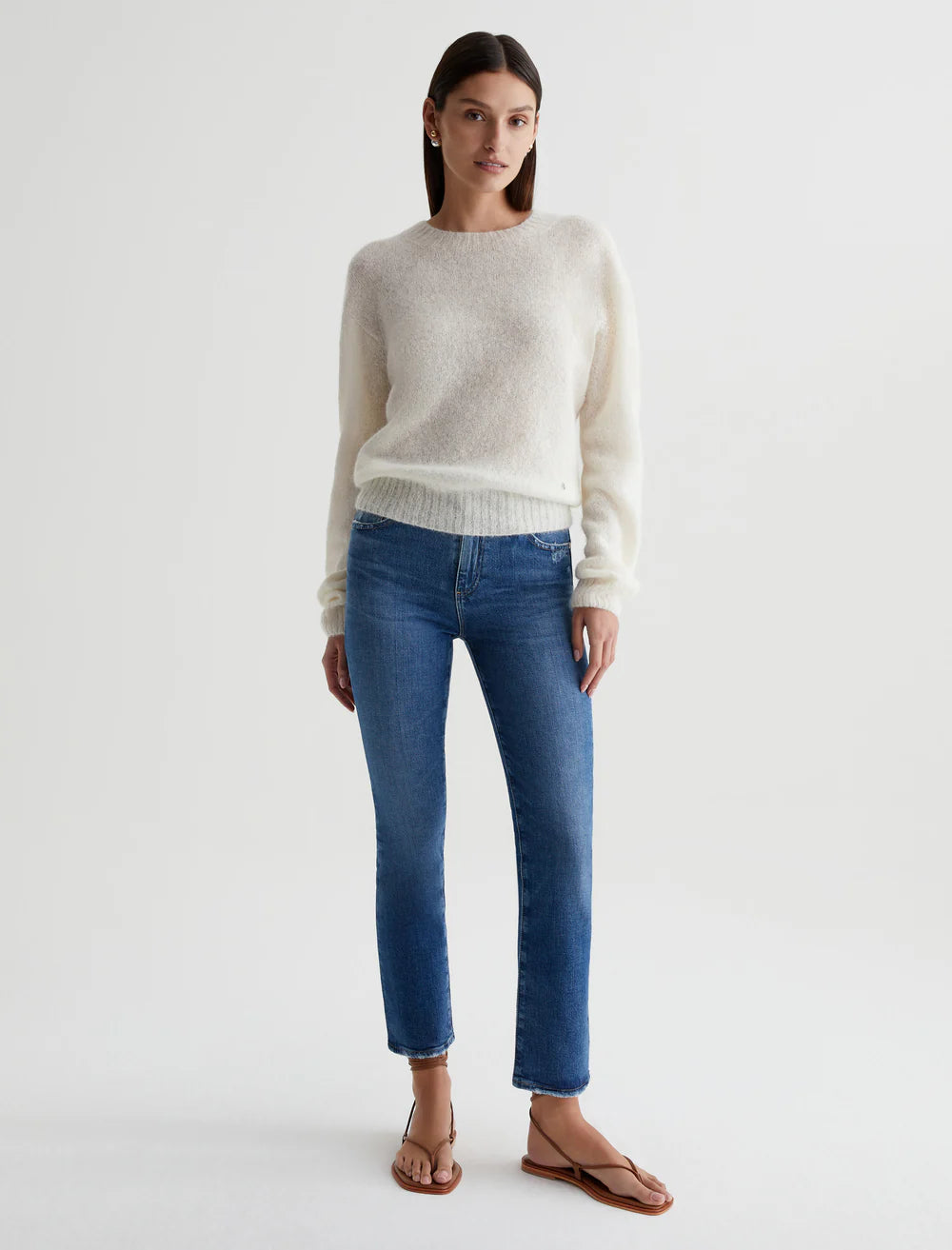 AG MARI MID RISE SLIM STRAIGHT CROP