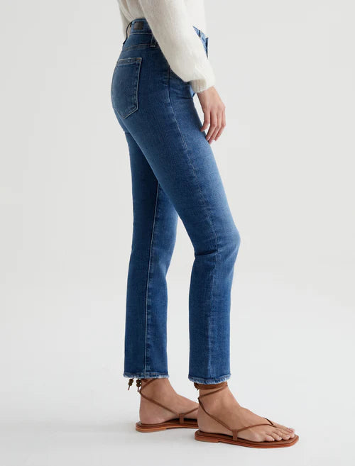 AG MARI MID RISE SLIM STRAIGHT CROP