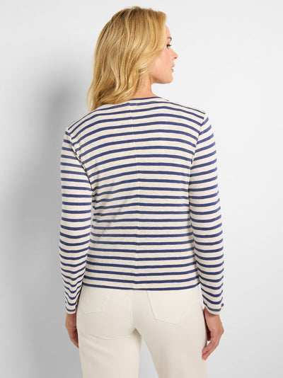 NIC + ZOE STRIPED FRONT CARDIGAN