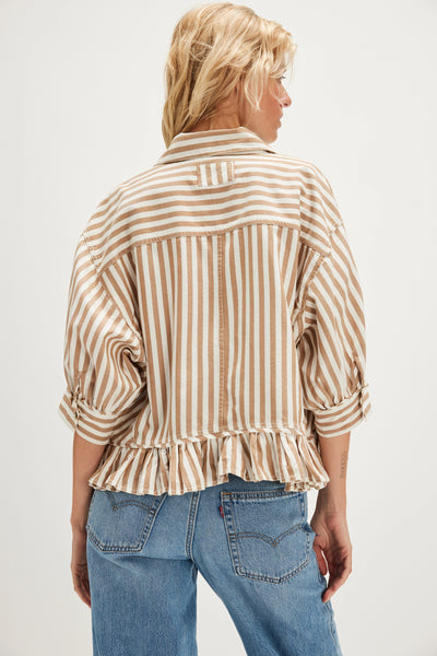FREE PEOPLE BAILEY STRIPED BLOUSE