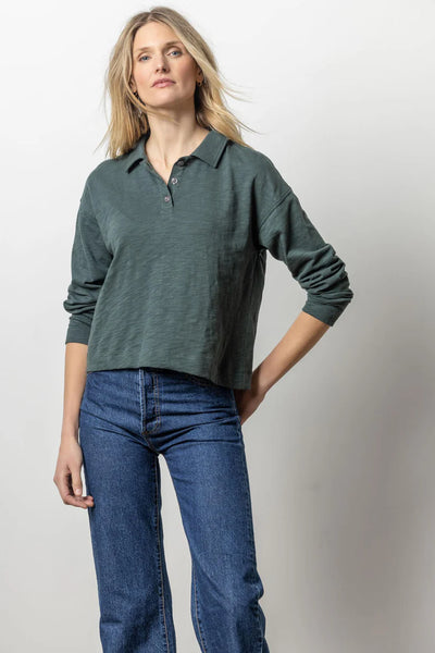 LONG SLEEVE DROP SHOULDER POLO