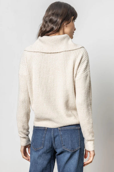EASY SPLIT COLLAR SWEATER