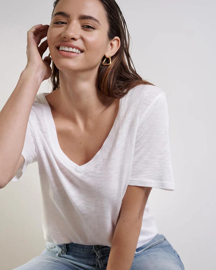 EVERLY SLUB V-NECK TEE